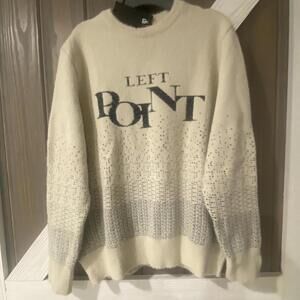 Left Point RARE Beige Crewneck Sweater - Medium (Fits Small)